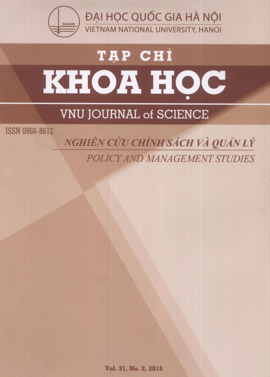 Nghiên cứu Chính sách và Quản lý - Tập 31, Số 2, 2015